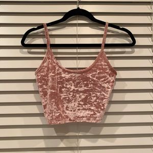 Topshop Velvet Crop Top